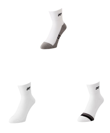 Yonex Sportsocken Quarter 19234 weiss/grau Herren - 3 Paar